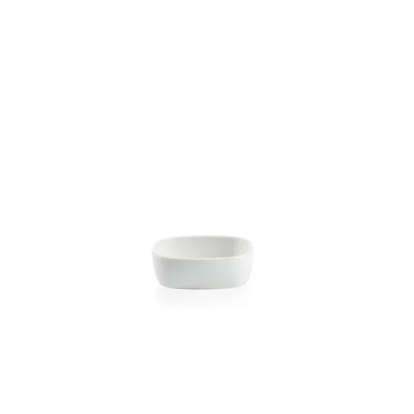 Superellipse Fat úr postalíni - 11x15x5,0cm Hvítt