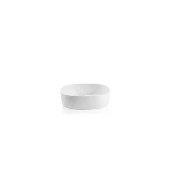 Supercirkulær Fat úr postalíni - 26x26x7cm Hvítt