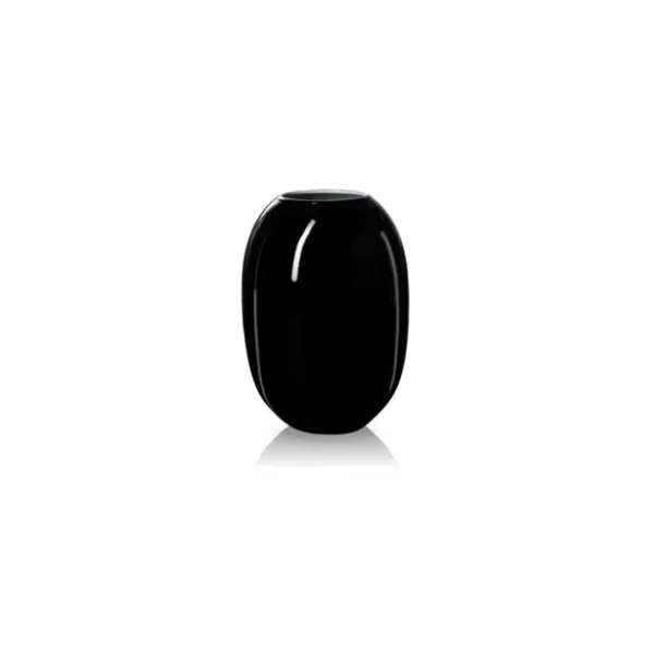 Super Glas Vasi, 20cm - Svartur/Opal