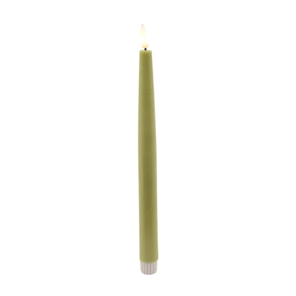 LED Stearinljós, H29cm - Lime