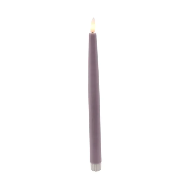 LED Stearinljós, H29cm - Lilla