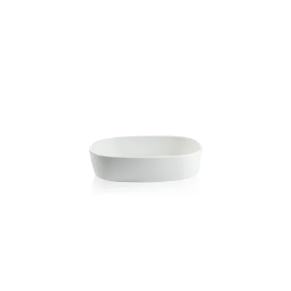 Superellipse Fat úr postalíni - 35x27x7cm Hvítt