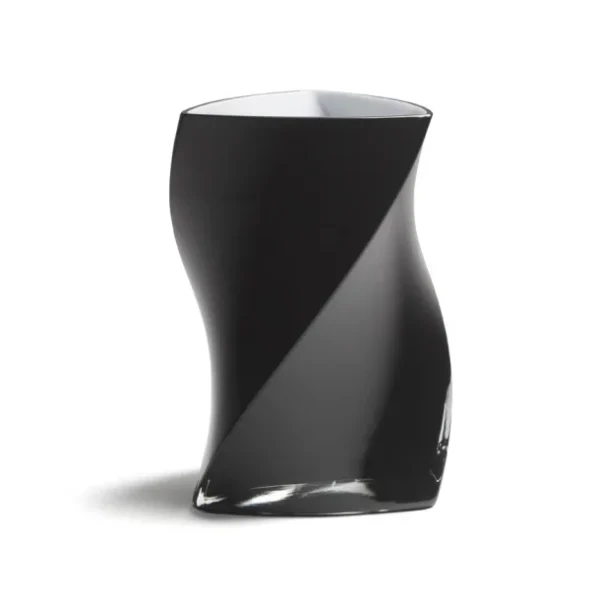 Twister Glas Vasi, 24cm - Svartur/Opal